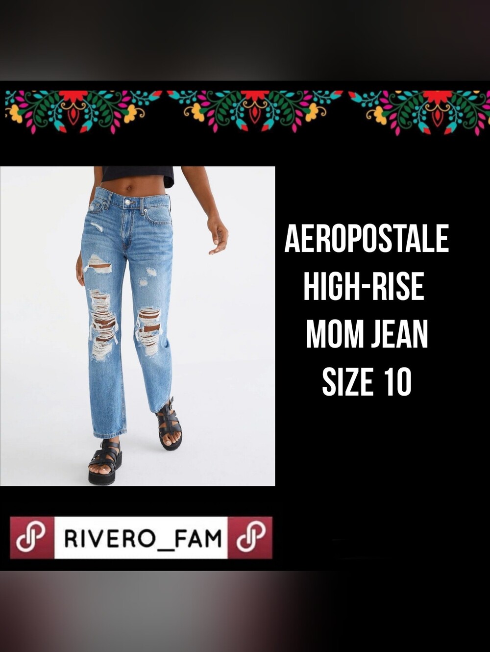 AEROPOSTALE | HIGH-RISE MOM JEAN | SIZE 10